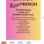 Rhythm BINGO